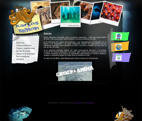 KarlosSimon.com - web presencial inicial para Karlos Simon